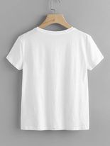 T-shirt elagant lady white