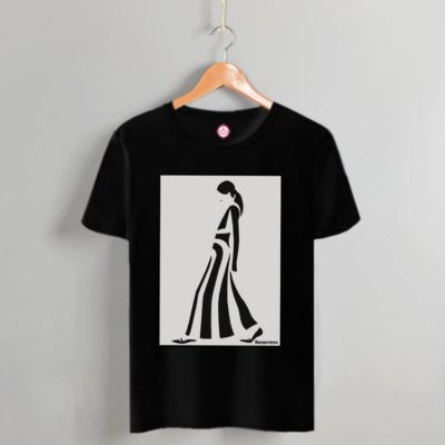 T-shirt black & white woman 2021.26