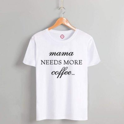 T-shirt mama coffee  white 2021.17