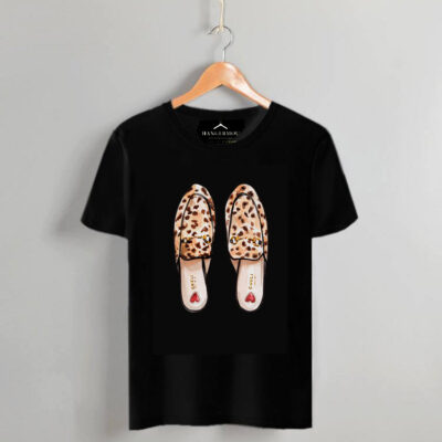 T-shirt Leopard Mules
