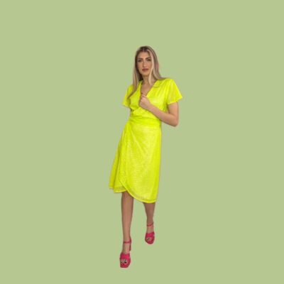 Wrap Lime Dress