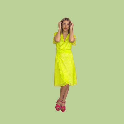 Wrap Lime Dress